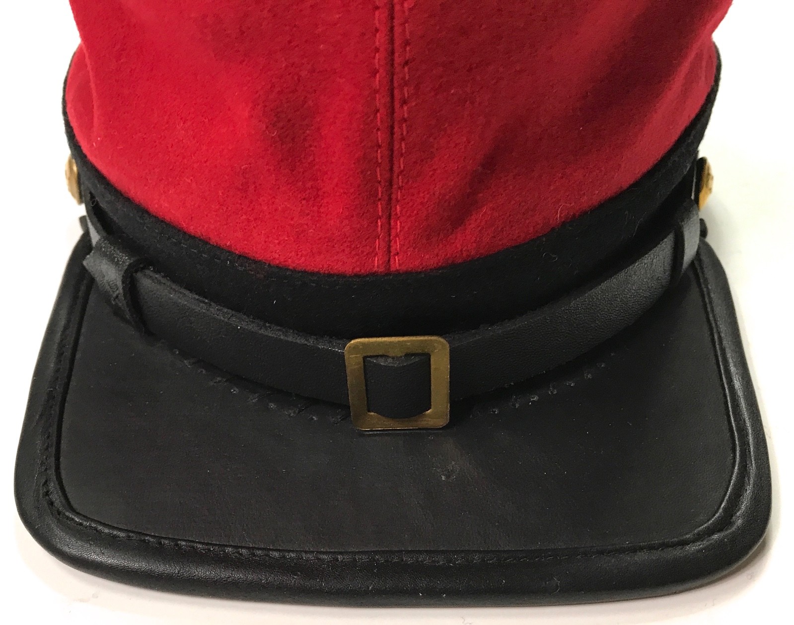 CIVIL WAR CSA CONFEDERATE ARTILLERY RED WOOL KEPI FORAGE CAP HAT-XLARGE