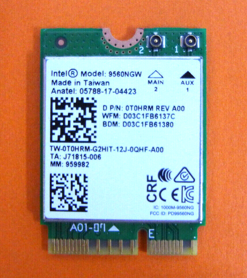 Intel Wireless-AC 9560 DualBand 9560NGW A00 Wireless Card Dell T0HRM