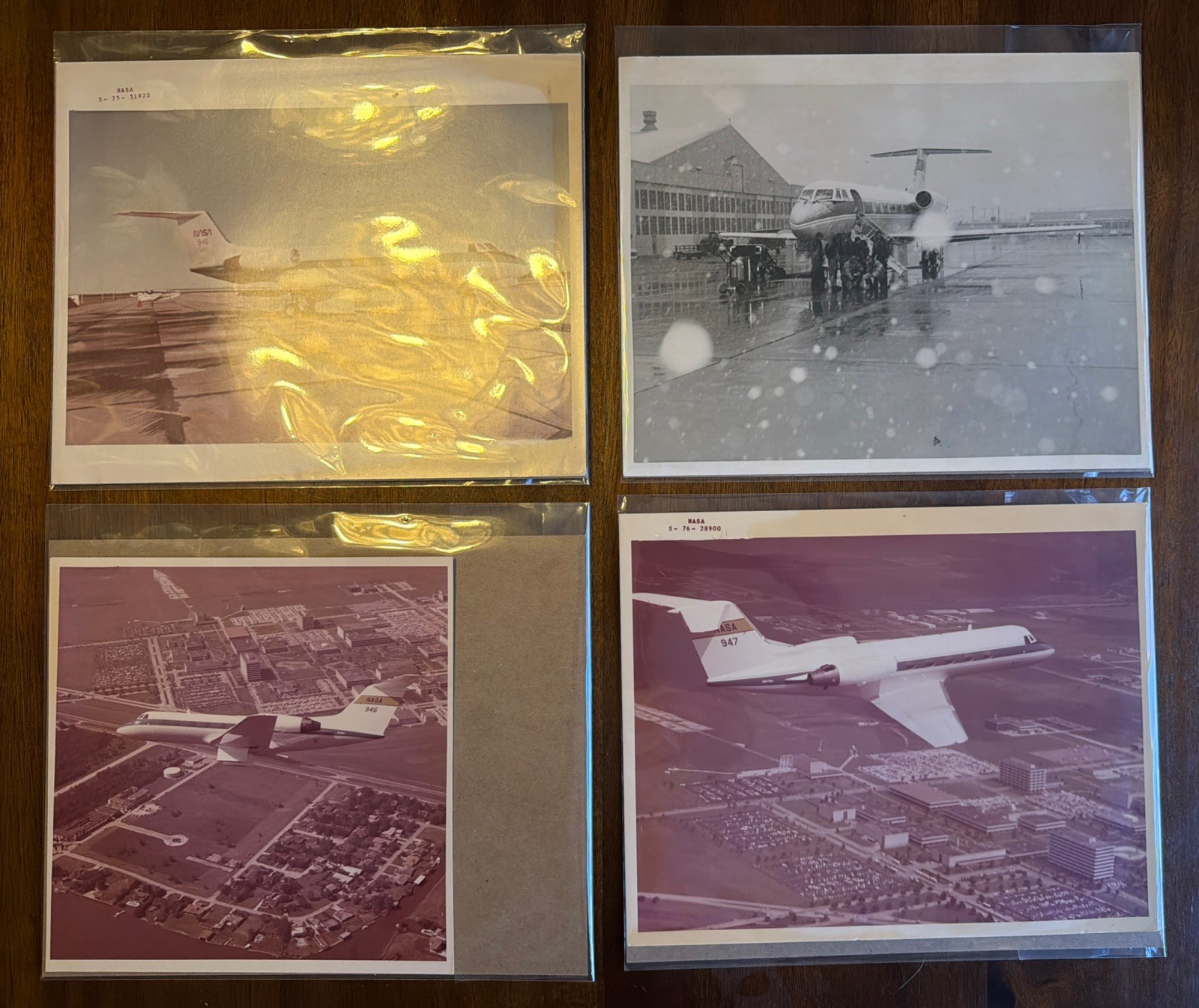 1975-76 NASA Press Photo Kodak Red Number Grumman Plane S-76-28900 Lot (4) GII