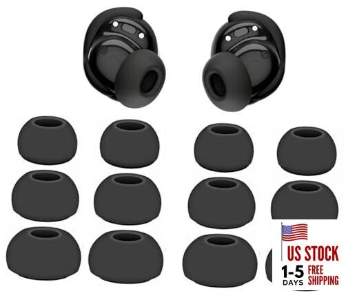 Replacement Earbuds Tips Silicone Ear Tips Compatible with Bose New S/M/L Black