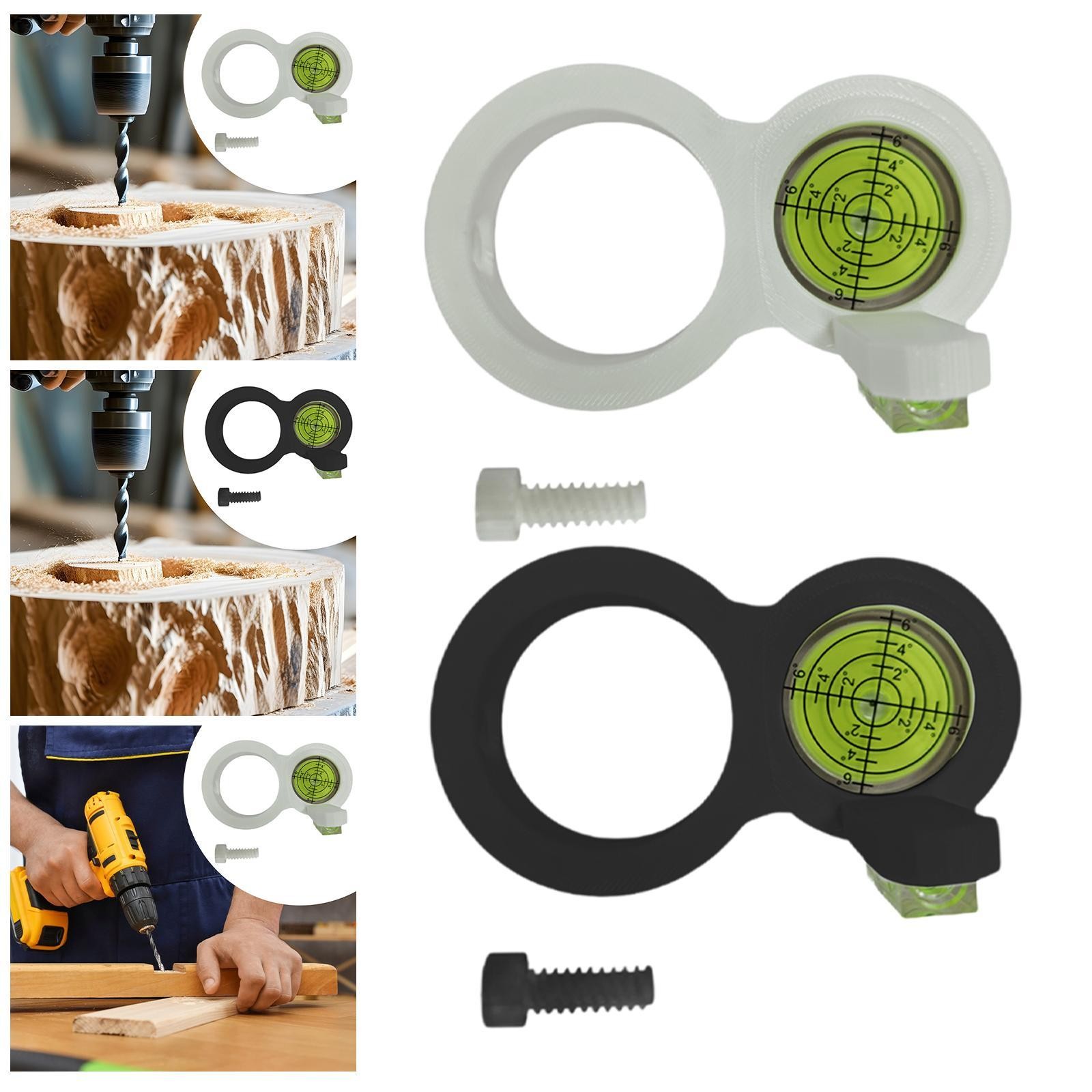 Small Circular Bubble Level Precision Portable Drill Level for Woodworking