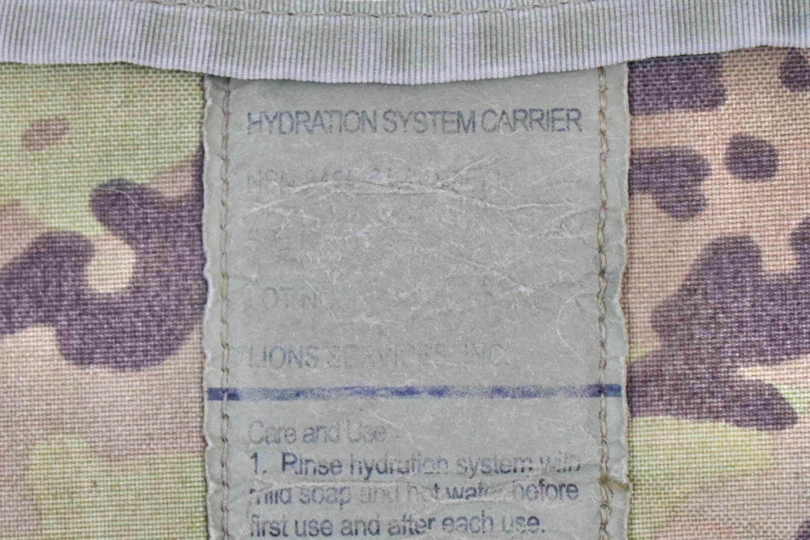 US Army OCP Multicam Molle II Hydration System Carrier Water Backpack No Bladder