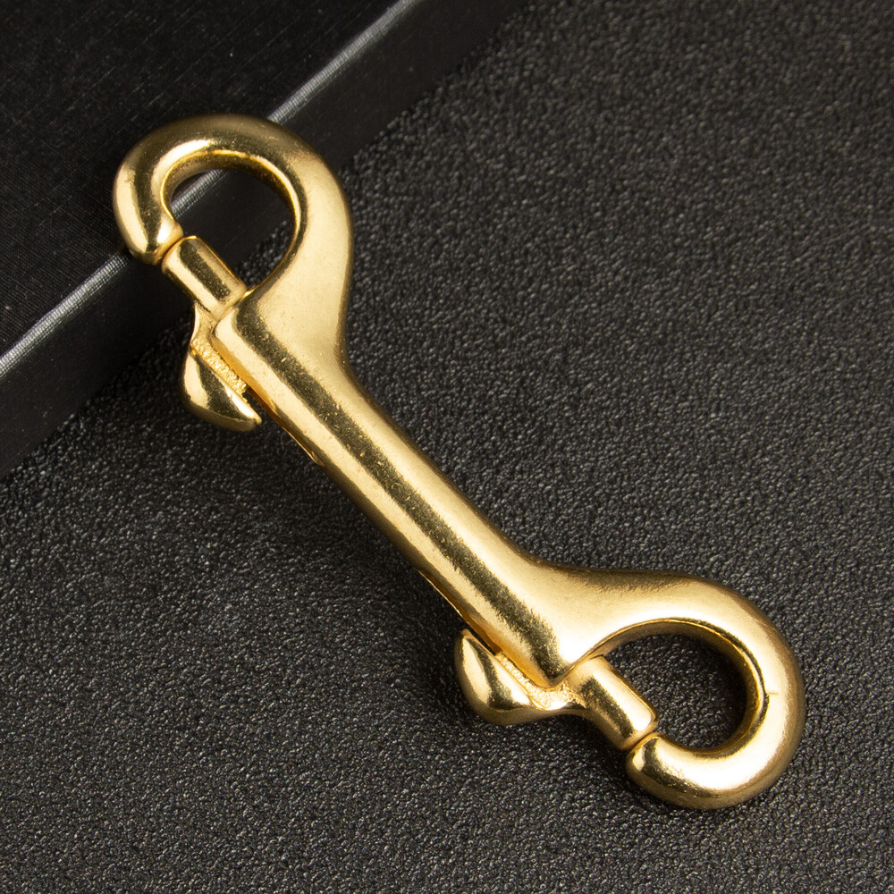 2pcs Brass 3.5" Double End  Clip Snap Eye Scuba Dive Flag