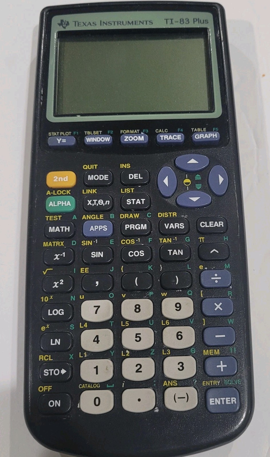 Texas Instruments TI-83 Plus Edition Graphing Calculator Black With Hard Cover.