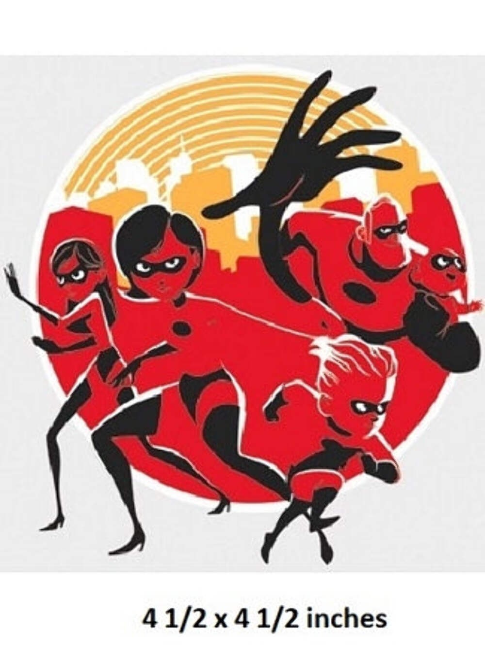 Parr Superhero Family Logo Wall Decal Incredibles Movie Removable Sticker Art Di