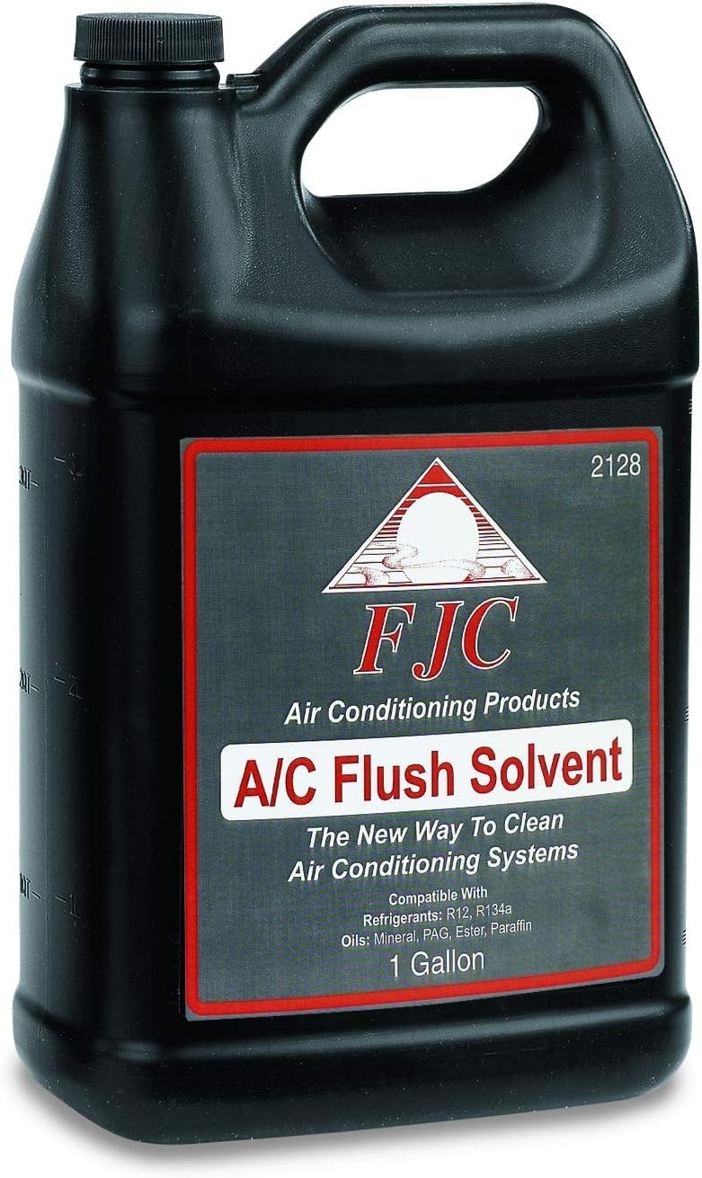 Gallon Container of A/C Flush Solvent, Compatible with Multiple Oil Types