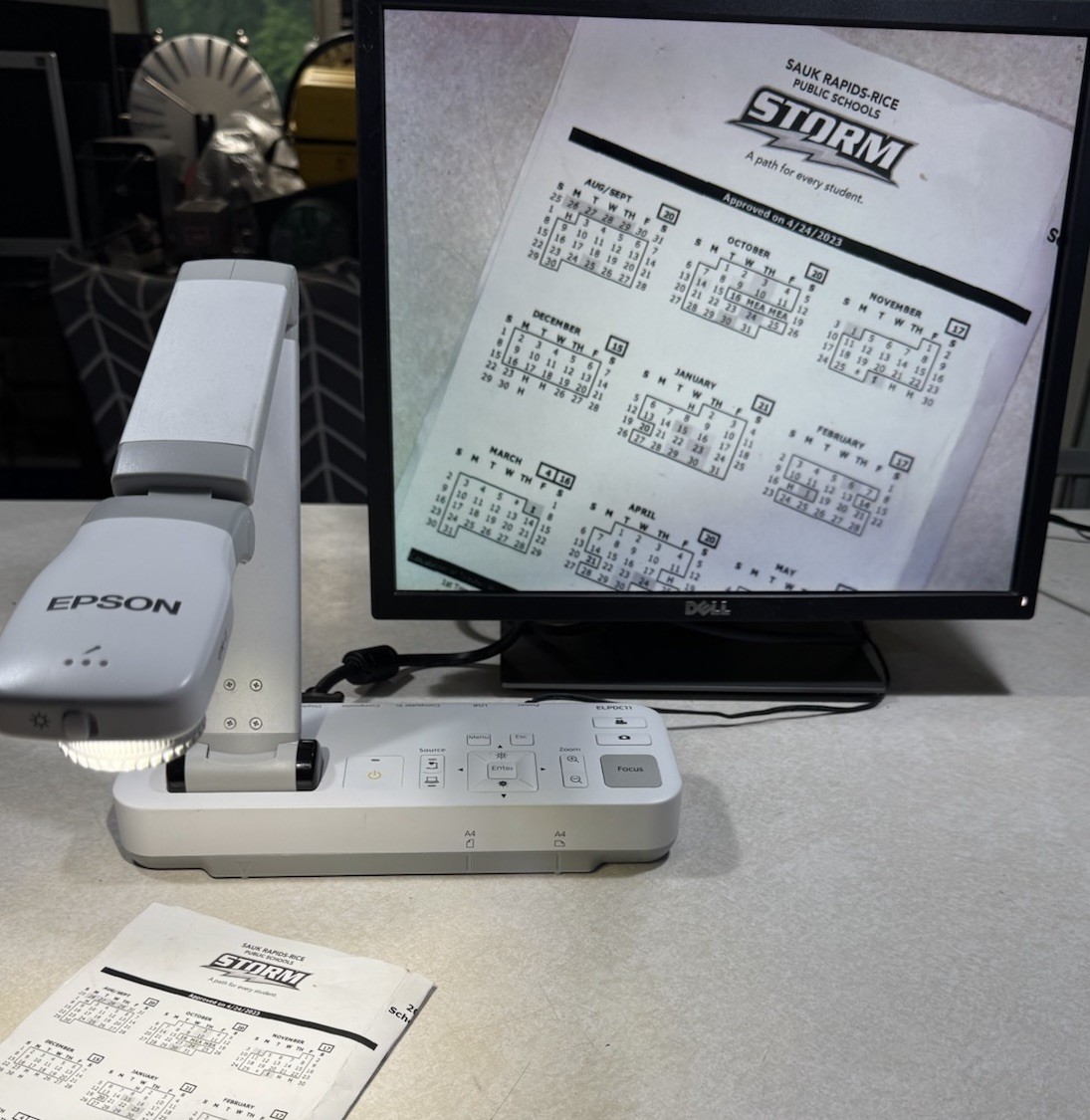 Epson ELPDC11 High Definition Interactive Document Camera Visualizer W/ CABLES!