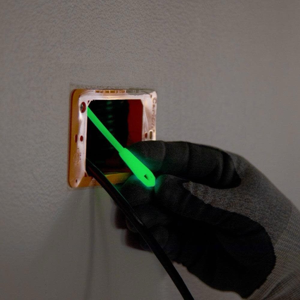 Klein Tools 40' Glow Fish Tape Green/Clear, Removable Tip, Impact Handle