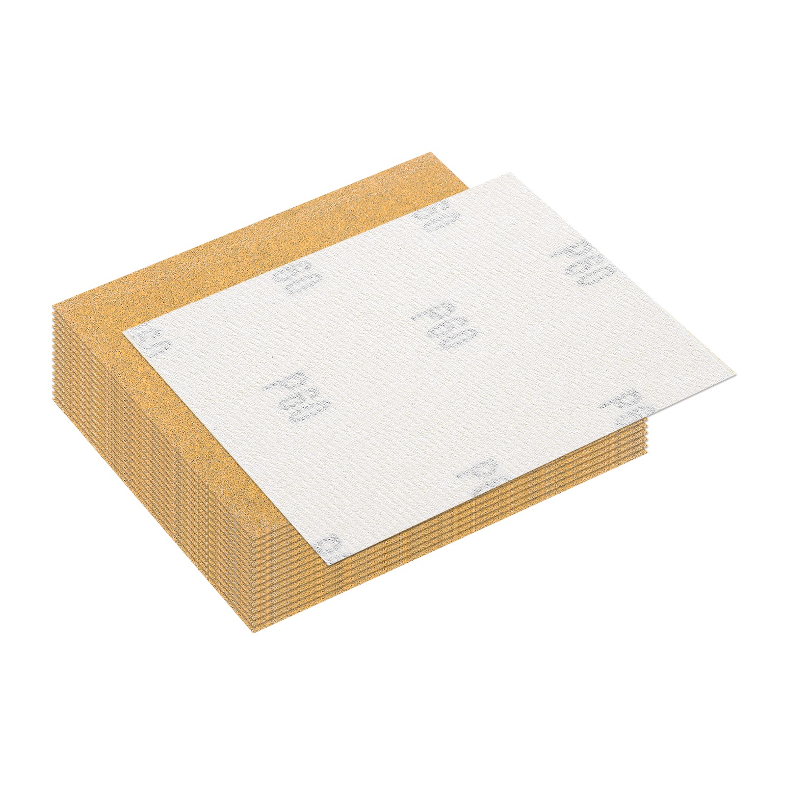 16 Pcs 60 Grit Dry Sandpapers, 4.5 x 5.5 Inch Sand Papers, Gold