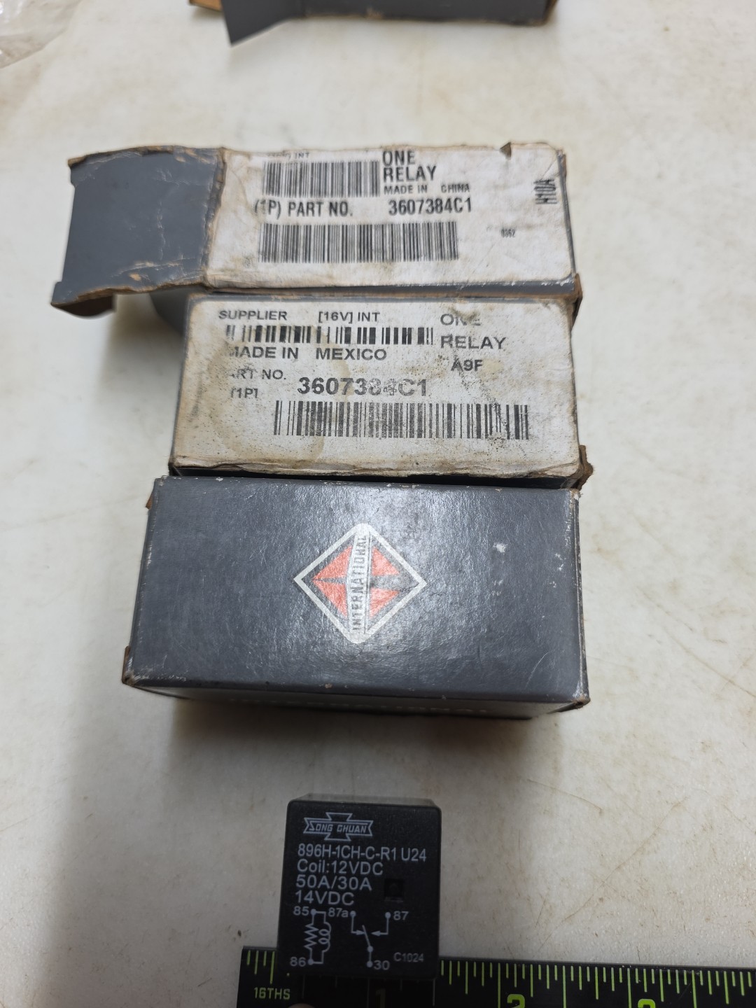 lot of 3 - INTERNATIONAL 3607384C1 ENGINE START RELAY NIB