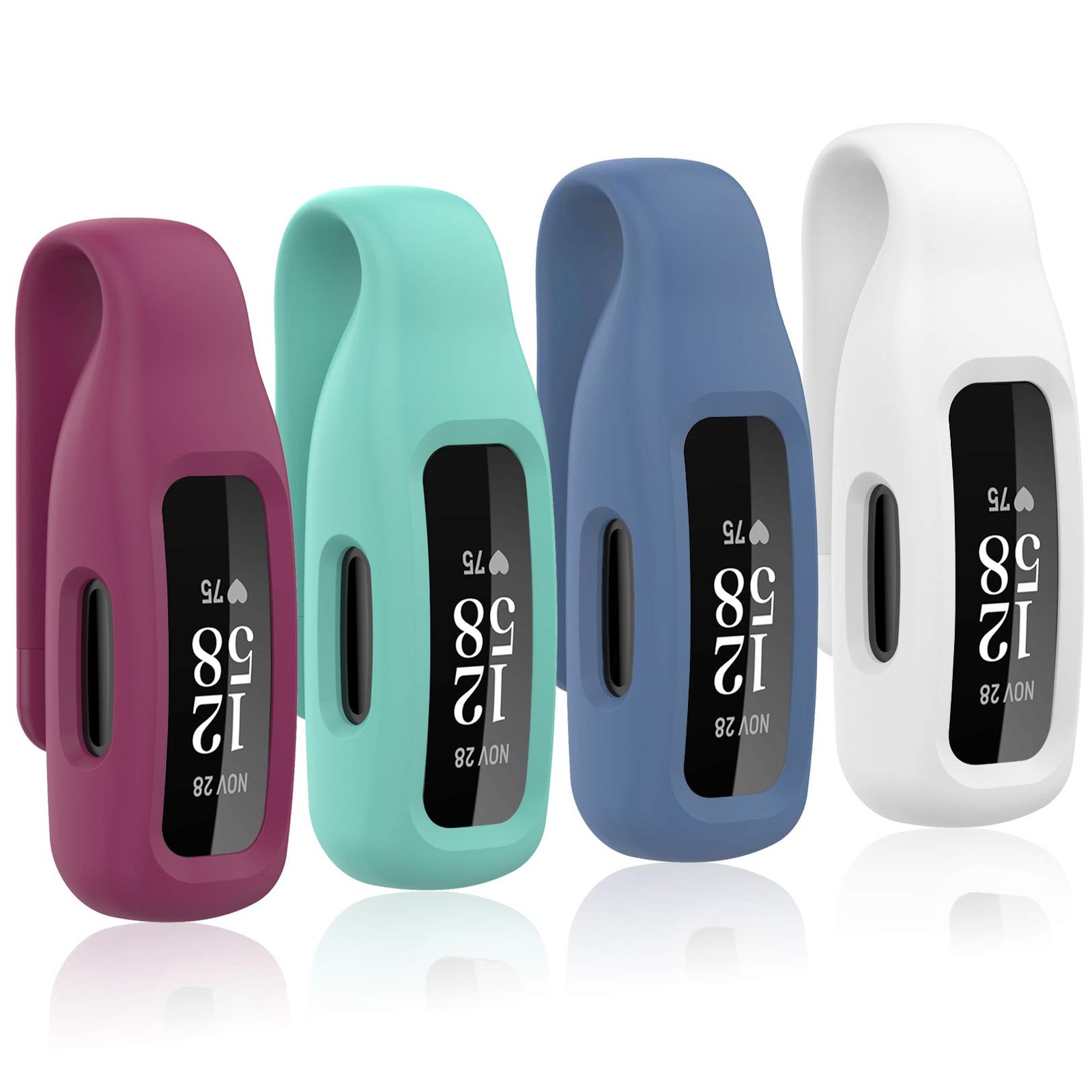 Huadea 4-Pack Clip Case Compatible with Fitbit Inspire 2/Fitbit Inspire 3, Soft