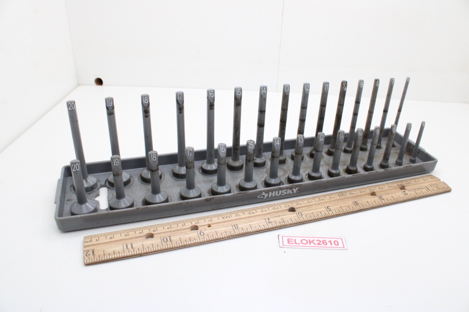 Husky Metric 3/8" Socket Rack Organizer For 6-20mm Shallow & Deep Sockets