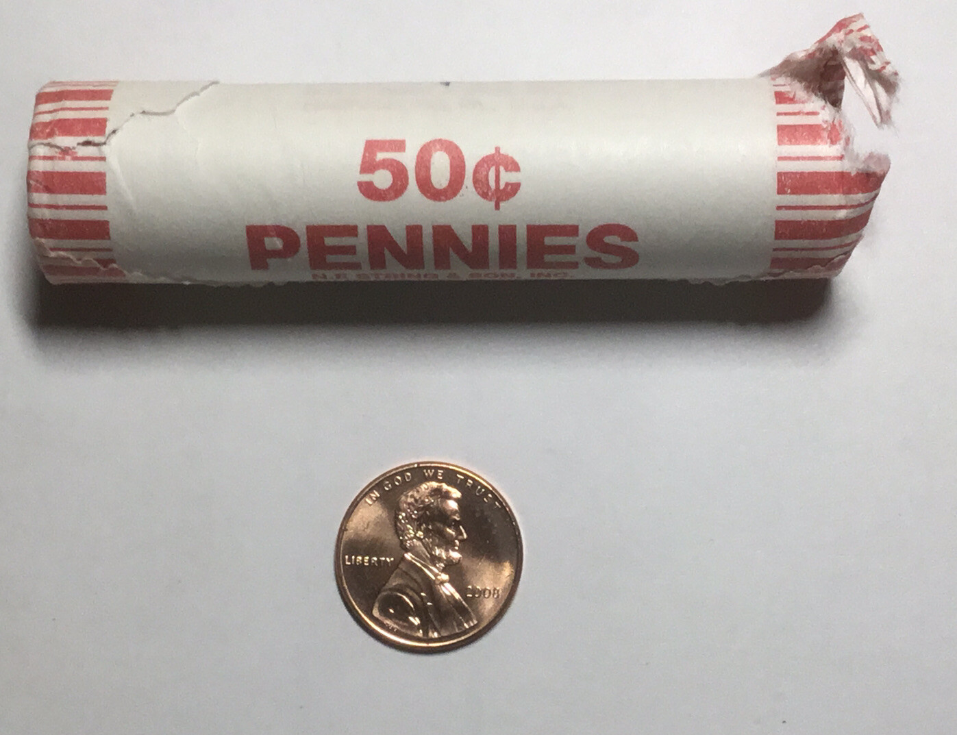2008 P   Lincoln Memorial Cent Unc / From OBW Roll    Free Shipping !!!