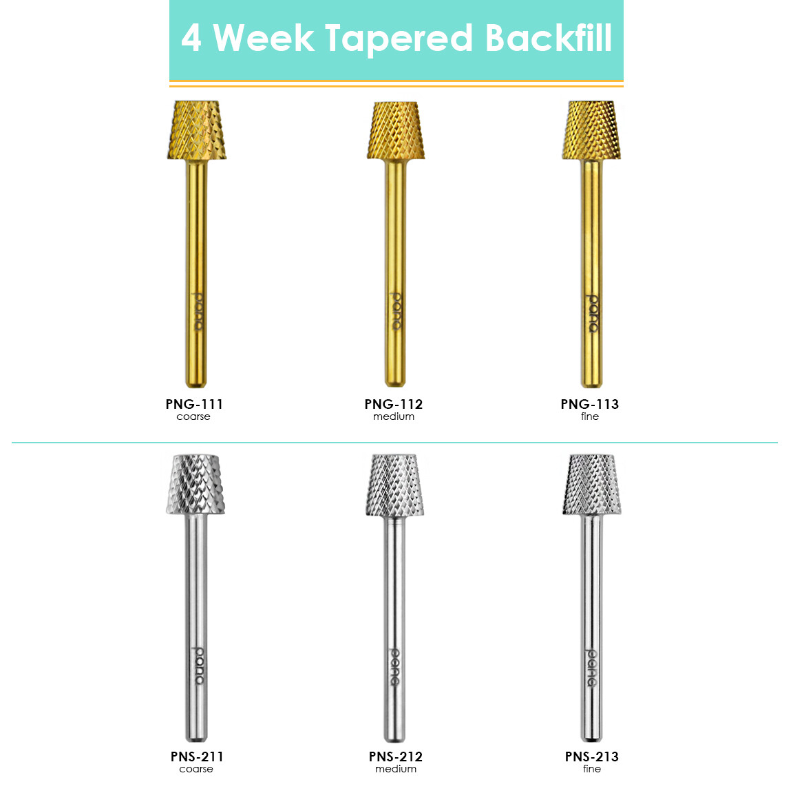 USA #1 PANA 4 Week Tapered Backfill Nail Carbide Bit - Fine-Coarse Grit 3/32"