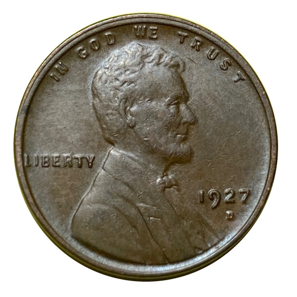 1927-D AU Lincoln Wheat Penny Cent - About Uncirculated Nice Detail