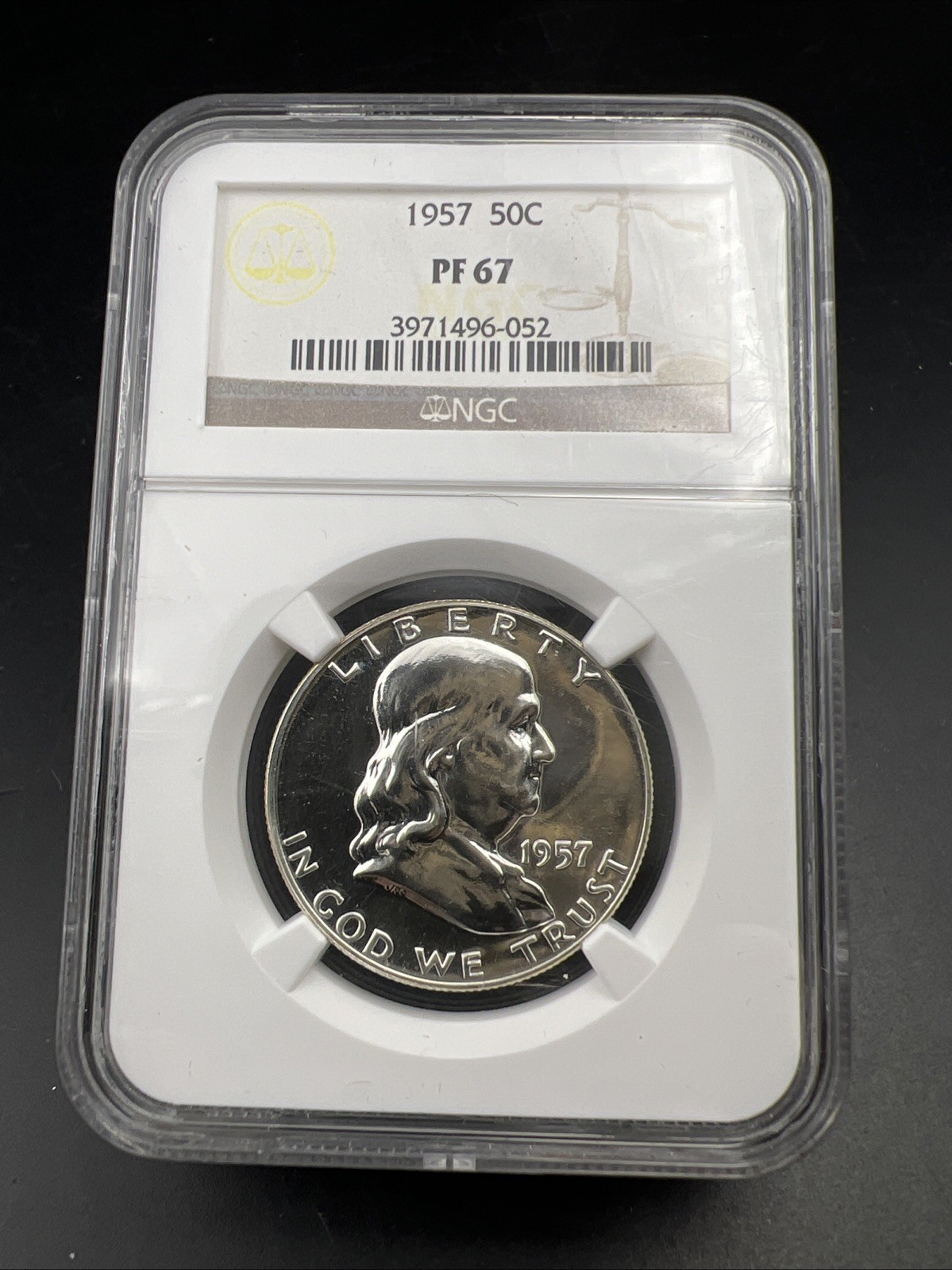 1957 Franklin Silver Half Dollar Coin PF67 NGC Gem Proof Certified