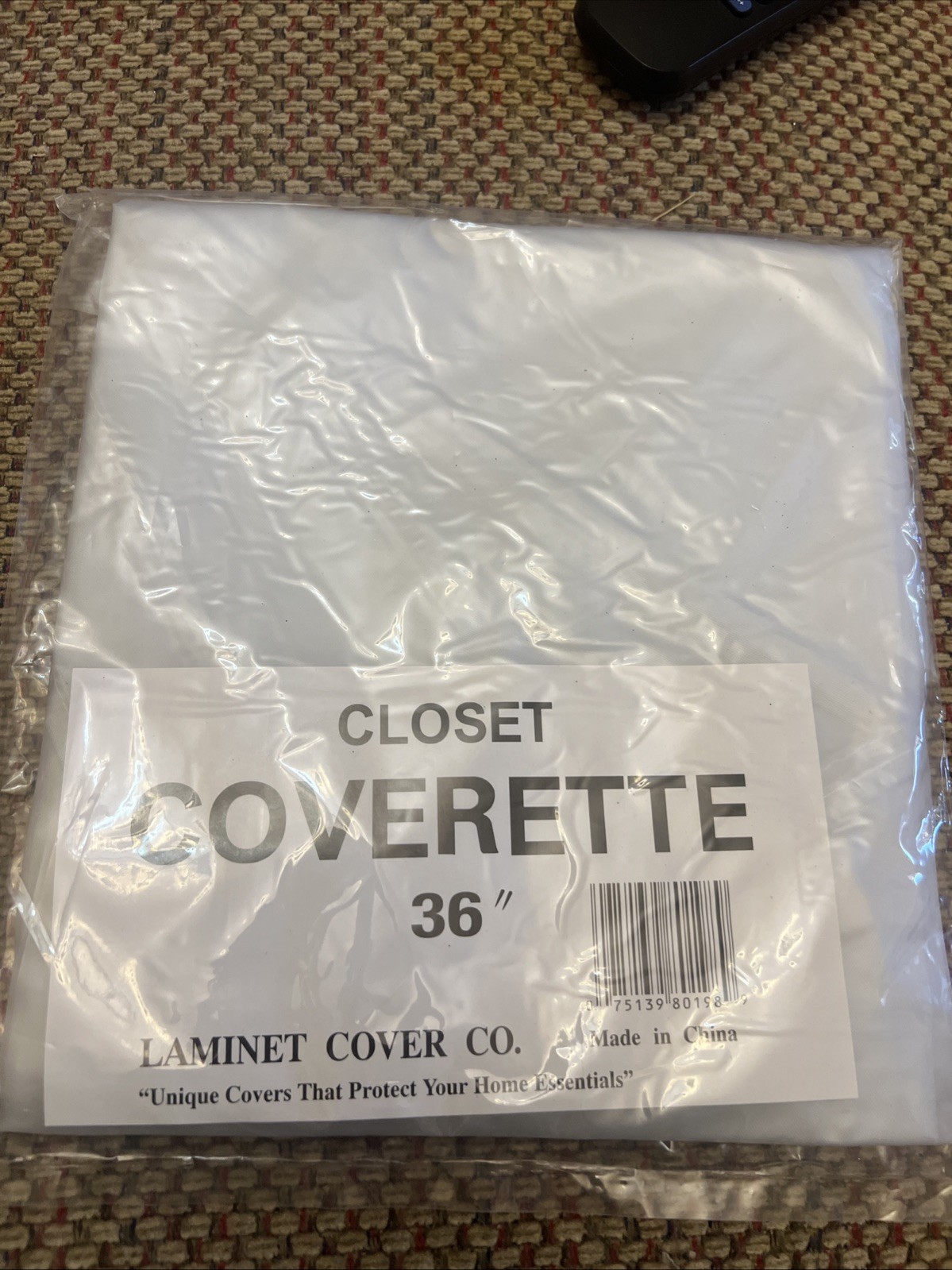 C36 Clear 36" Closet Coverette-Protect Your Clothes from Dust. Laminet Cover Co