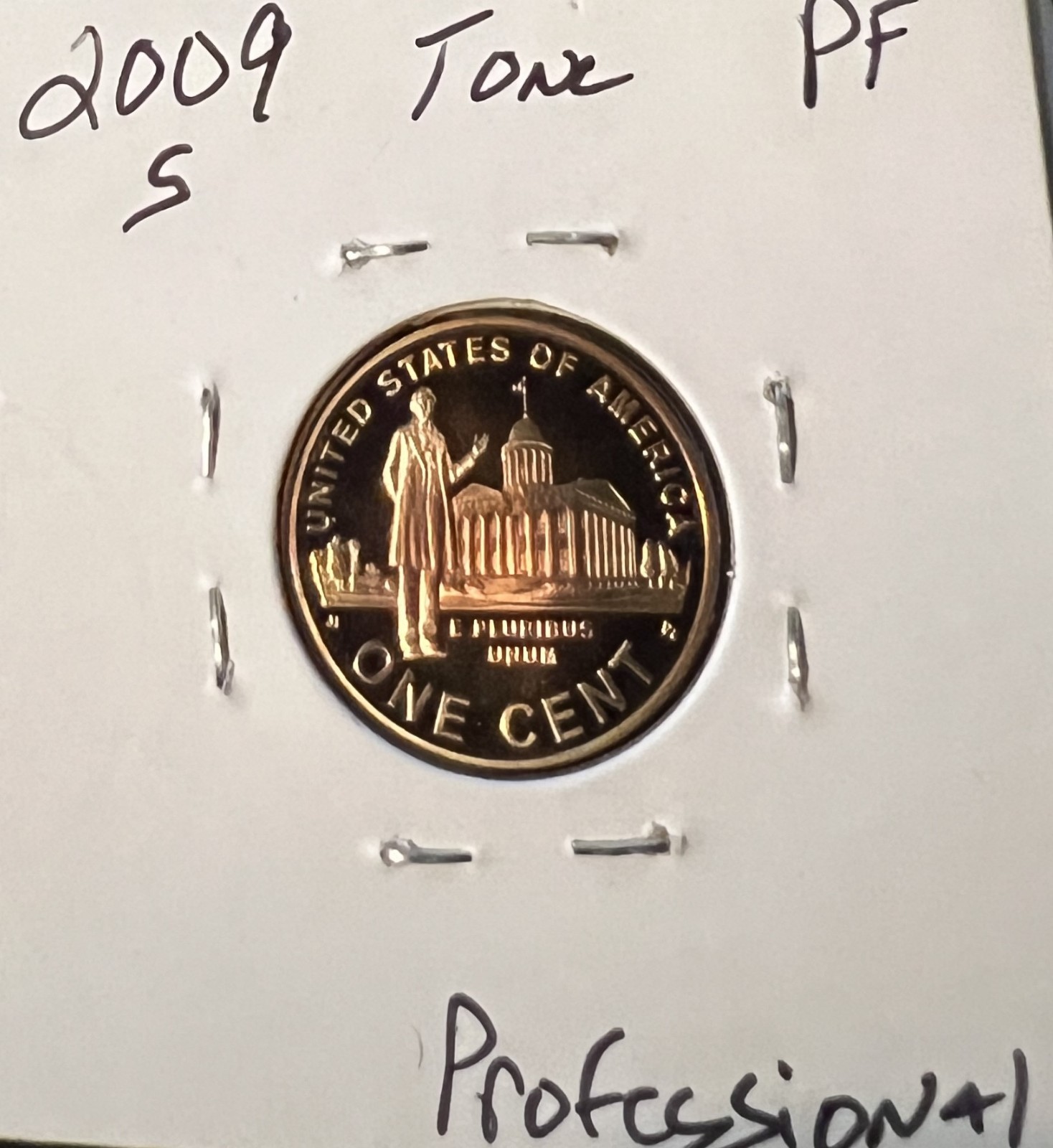 2009-S LINCOLN PROFESSIONAL CENT FROM PROOF SET ACTUAL COIN  #10433