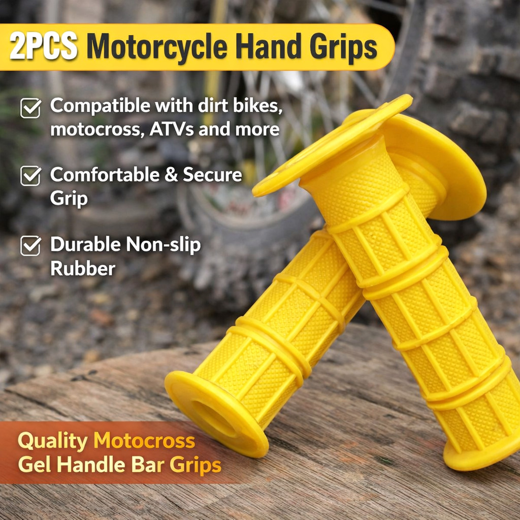 2PCS Quality Practical Motorcycle Hand Grips Dirt Bike Motocross Gel Handle Bar
