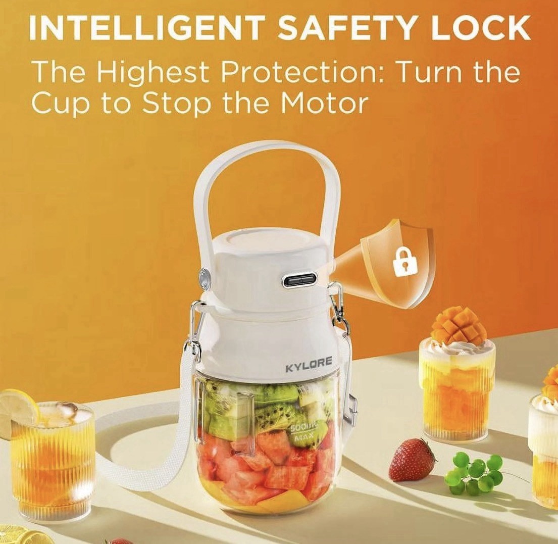 Cream Color Portable Blender Cordless 27oz Personal Smoothy NEW SHIP