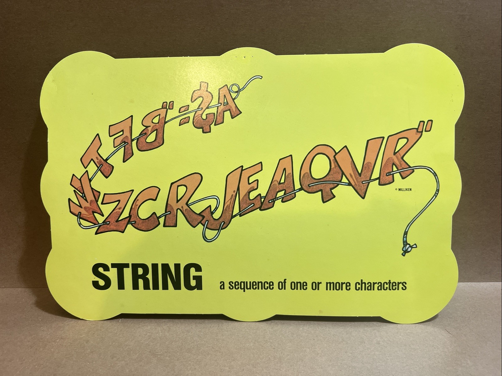 Vintage Computer Classroom Coding Milliken Programming Terms String Sequence 90s