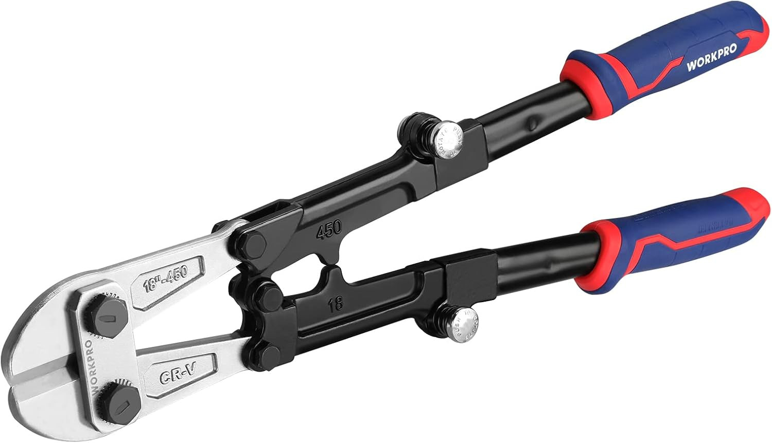 18-Inch Foldable Bolt Cutter, Tri-Material Handle with Comfort Grip, Chrome Vana