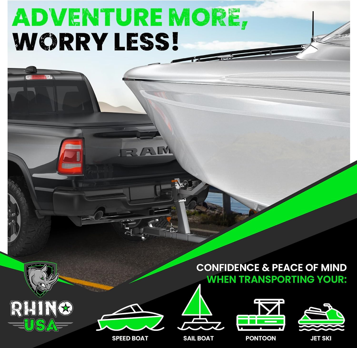 Boat Winch Strap with Hook (2" X 20') - 5,016Lb Break Strength - Ultimate Replac