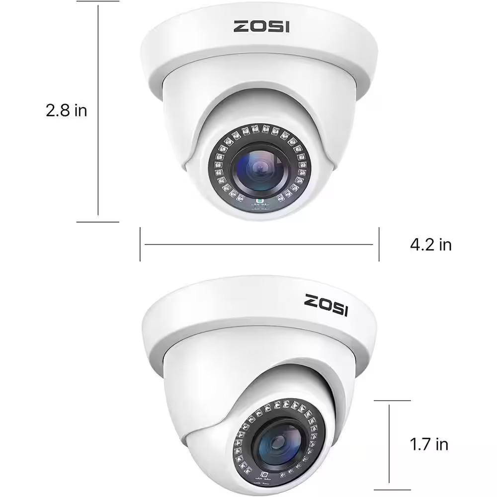 1080P Wired Home Security Cameras Compatible with All TVI DVR, for Outdoor and I