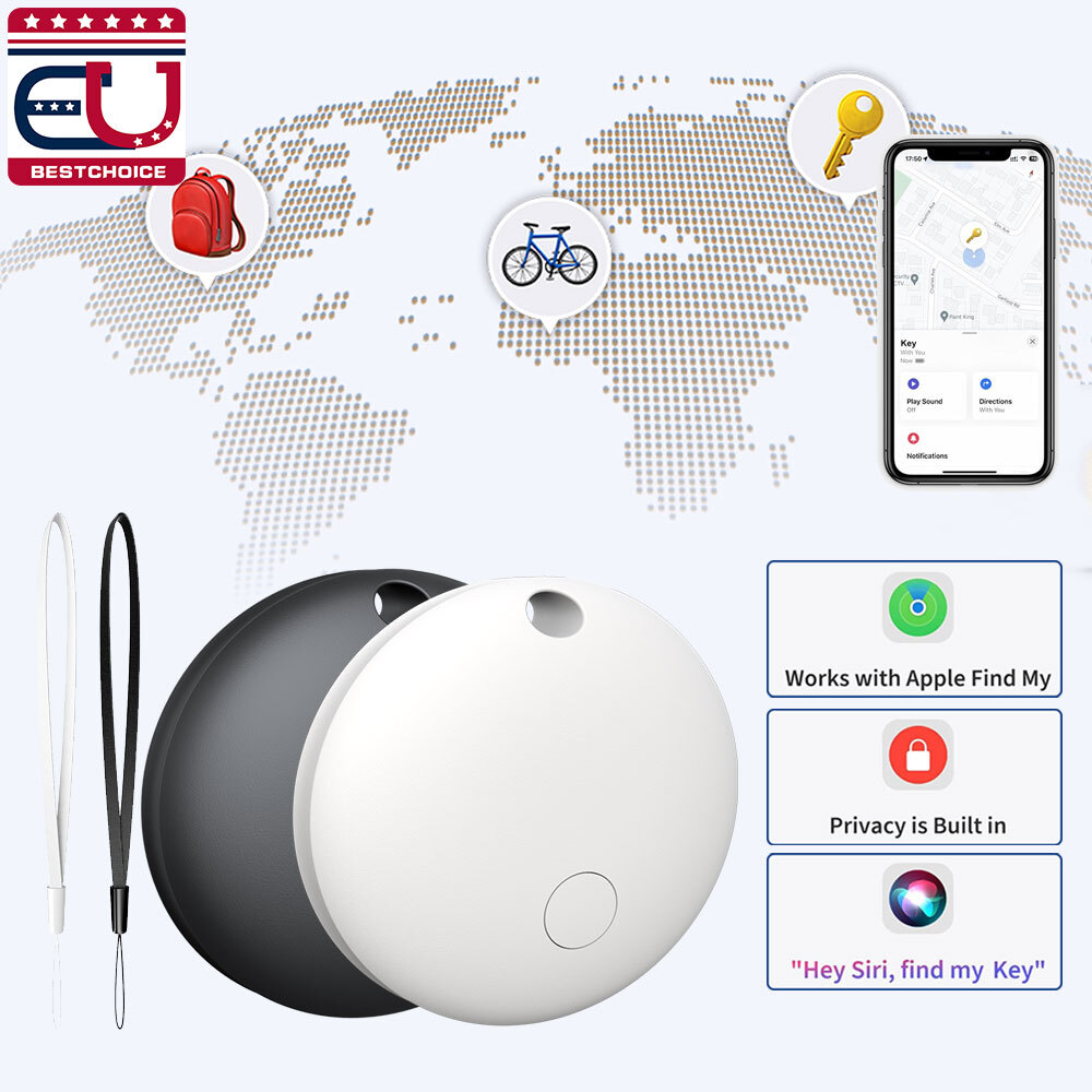 Bluetooth Smart Tag Tracker Keys Pets Anti-Loss GPS Works with Apple Find My iOS