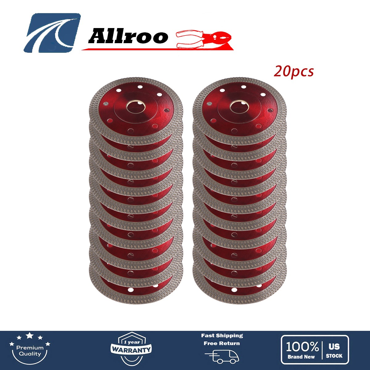 20 Pack  4 Inch Circular Saw Blades Diamond Blades for Angle Grinder