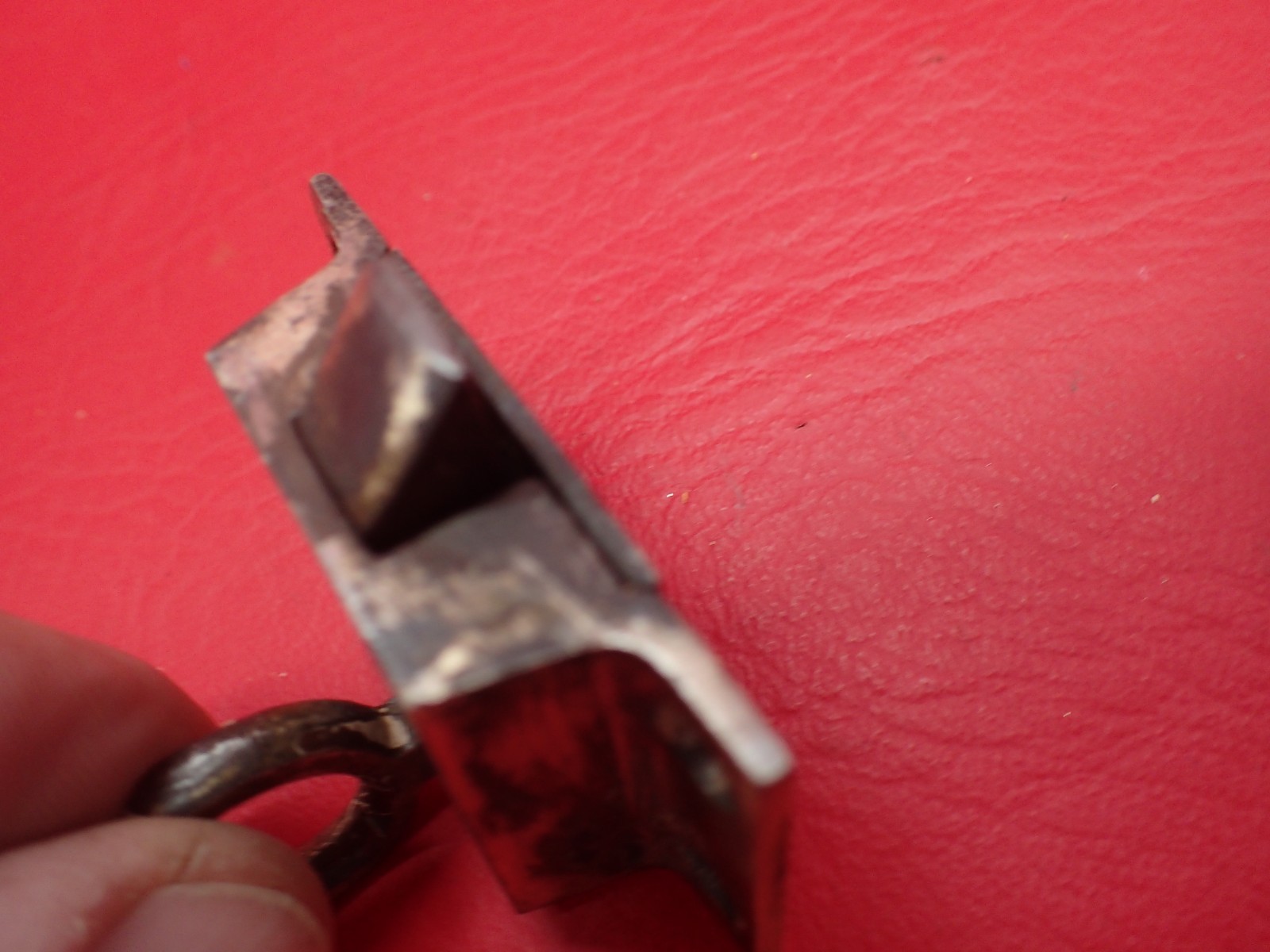 2 Antique Cabinet Cupboard Loop Slide Latch Latches Steel Brass Plate Hardware