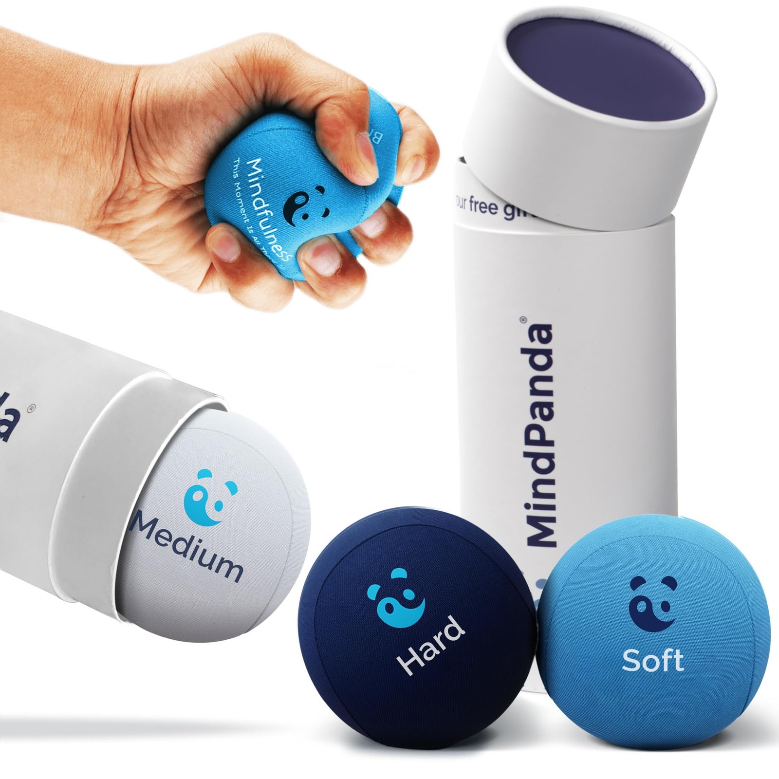Mind & Body Stress Balls for Adults  MultiDensity Squeeze Balls for Hand Ther...