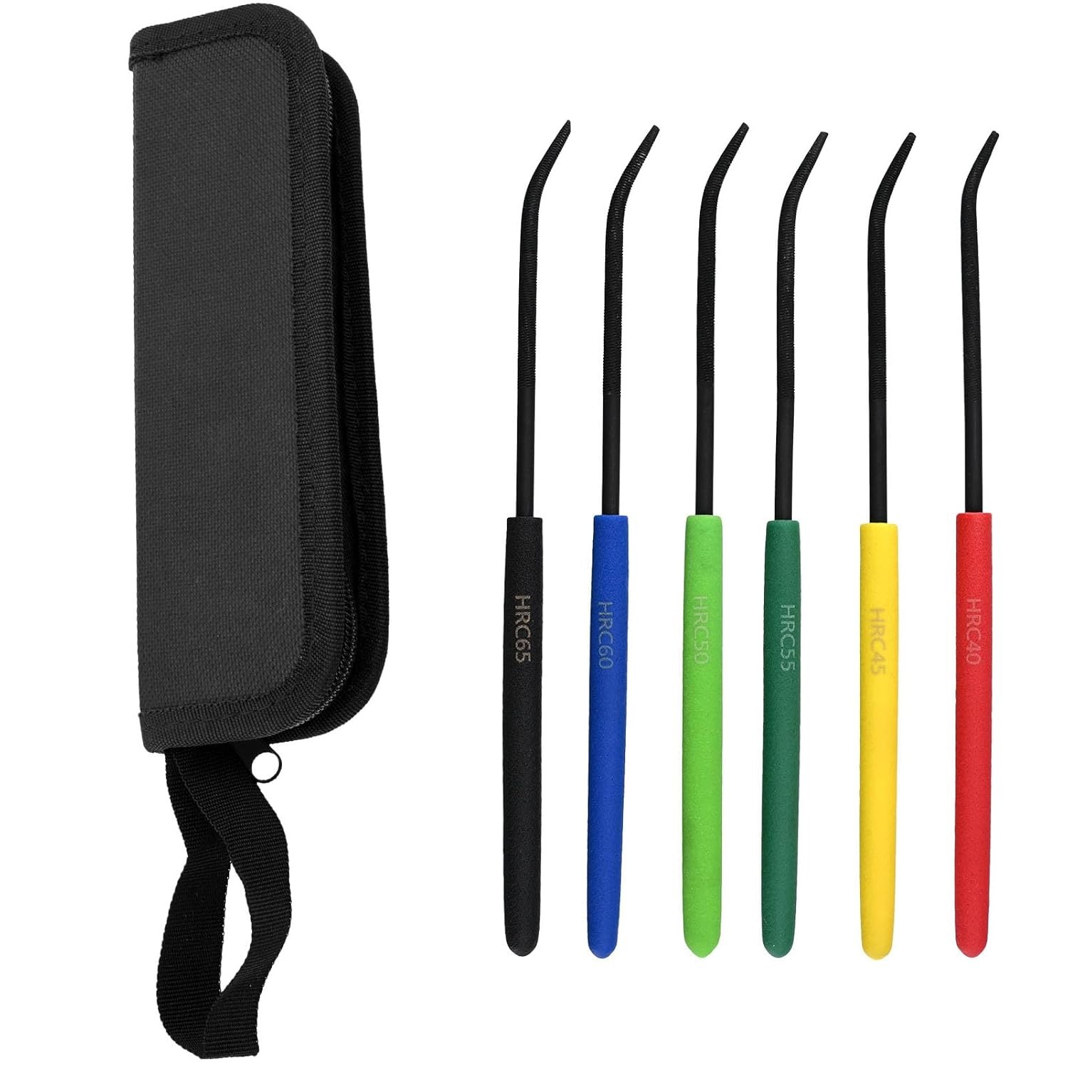 Hardness Tester Checker File 6pcs HRC40-HRC65 Rough Estimation of Metal Rigidity