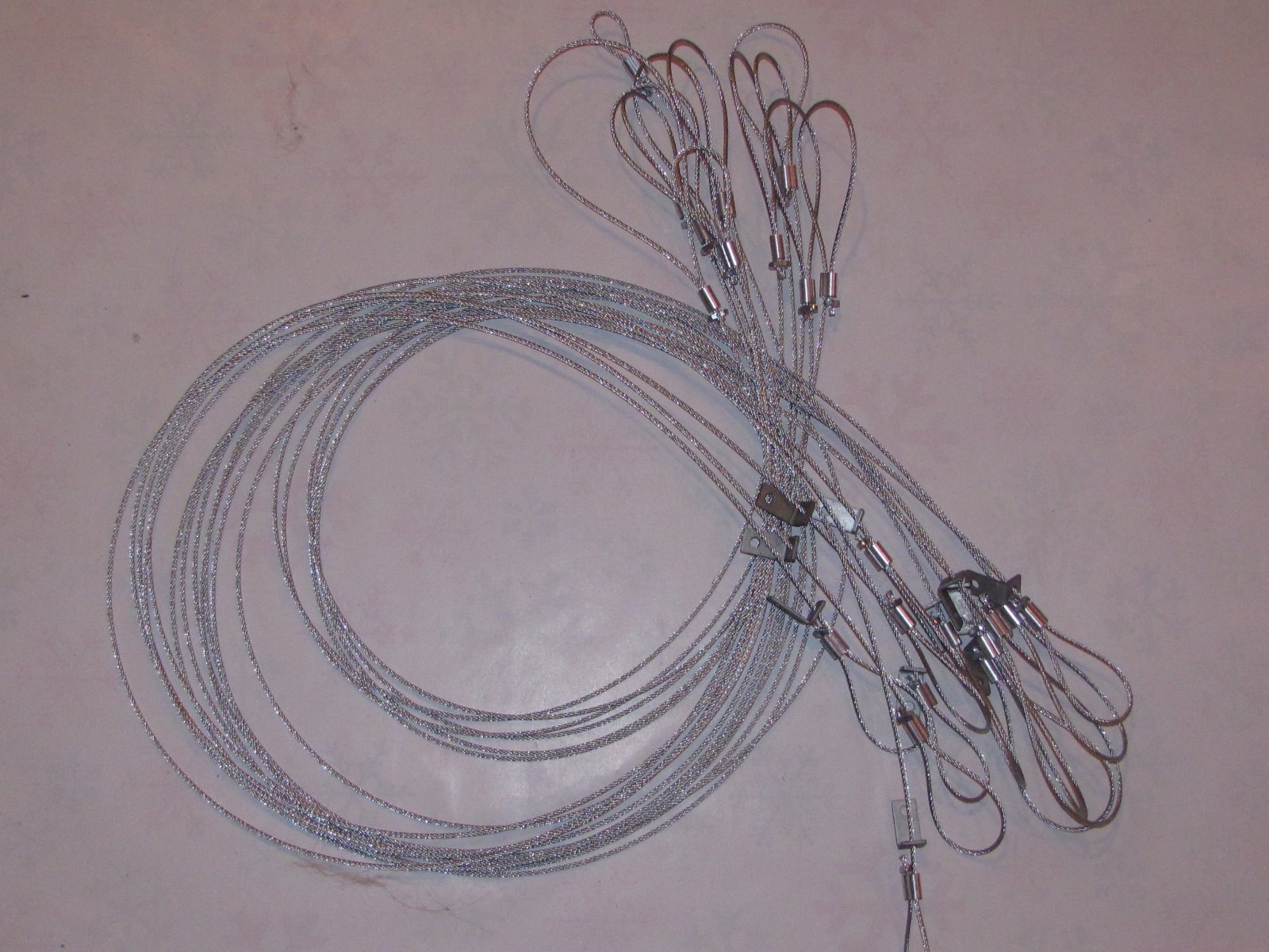12 Drowner slide cables 12' long with adjustable loop{traps,trapping,snares]sale