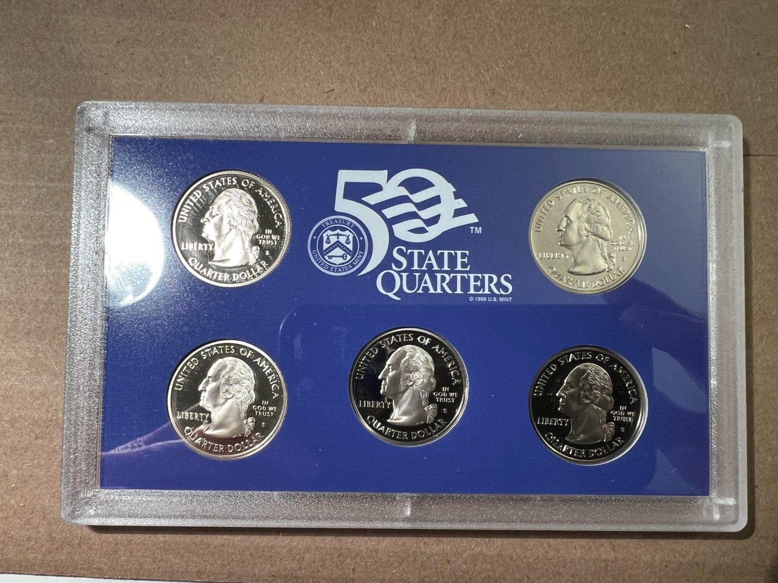 2003S UNITED STATES Mint 50 State Quarters 5 Coin Uncirculated Proof Set OGP