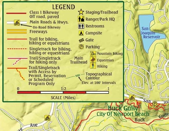 South Coast Wilderness Trail Guide Orange County Laminated Map Poster