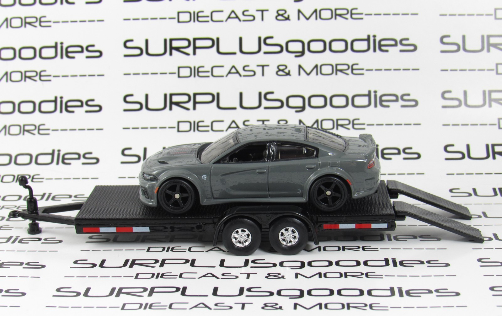 Hot Wheels 1:64 LOOSE Track Day: 2020 DODGE CHARGER SRT HELLCAT w/Car Trailer GY