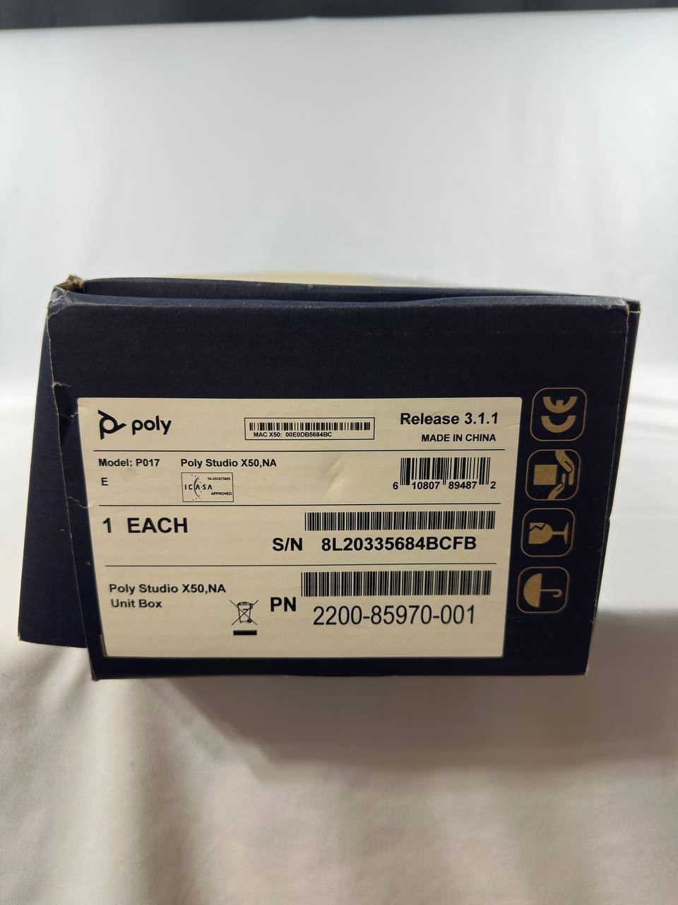 Polycom 2200-85970-001 Poly Studio X50 Video Bar w/ TC8 Controller