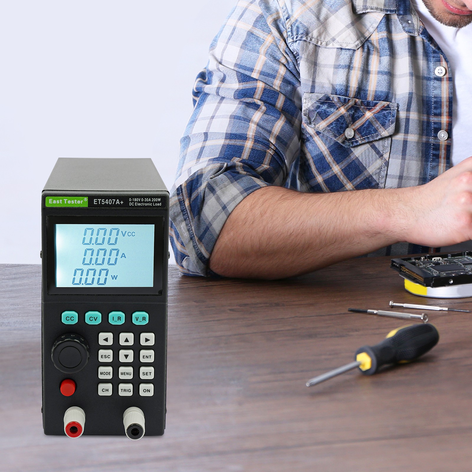 Load Tester Tabletop Electronic Dynamic Electronic Testing Machine 200W 0-30A