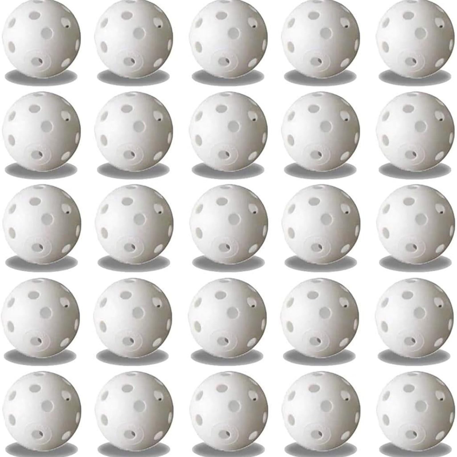 Practice Golf Balls, 25 Pack Plastic Airflow Hollow Golf Balls for Driving Ra...