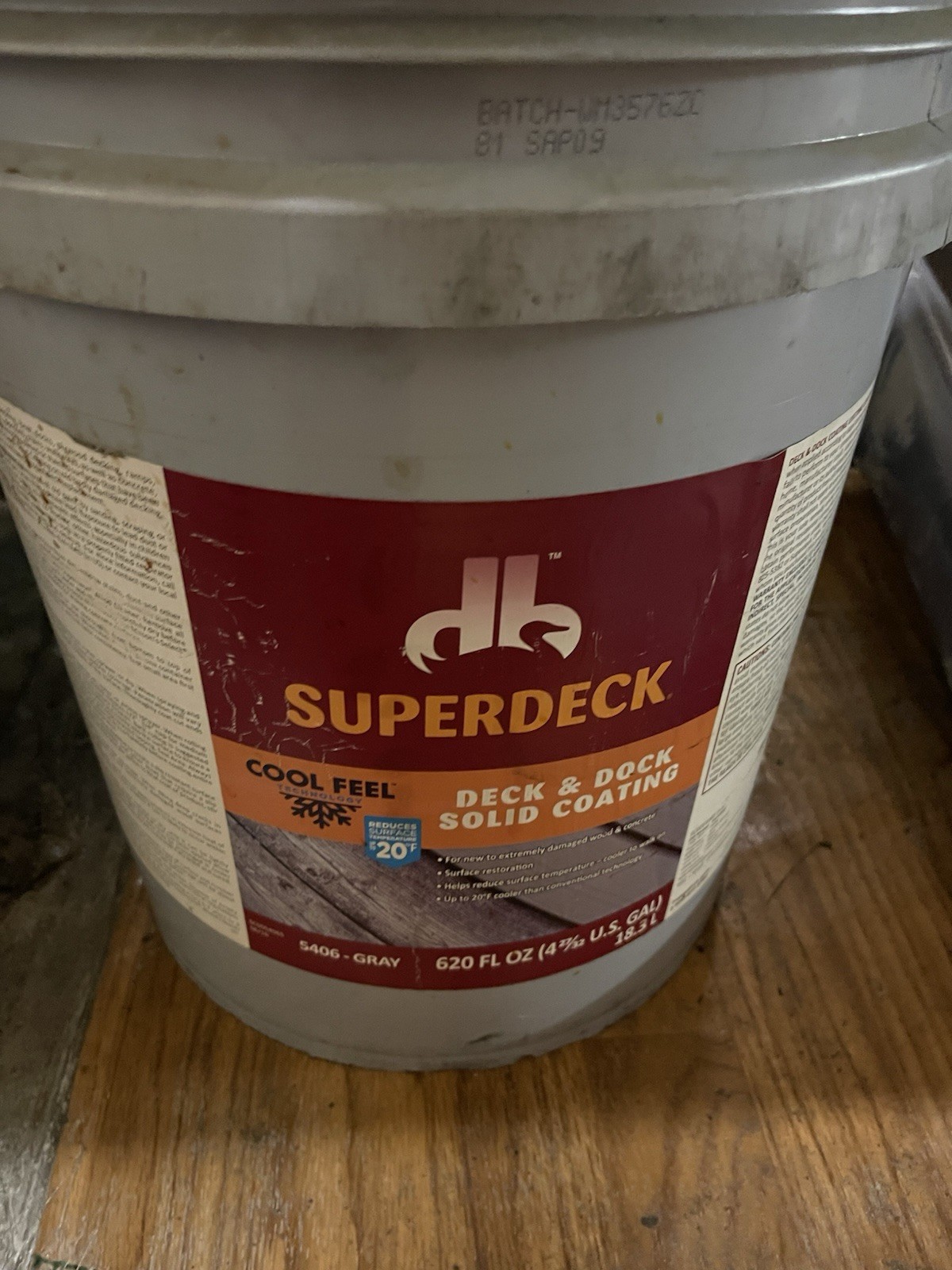 SHERWIN WILLIAMS SUPERDECK  DECK & DOCK STAIN 5406, GRAY, 5 GAL *FREE SHIPPING*