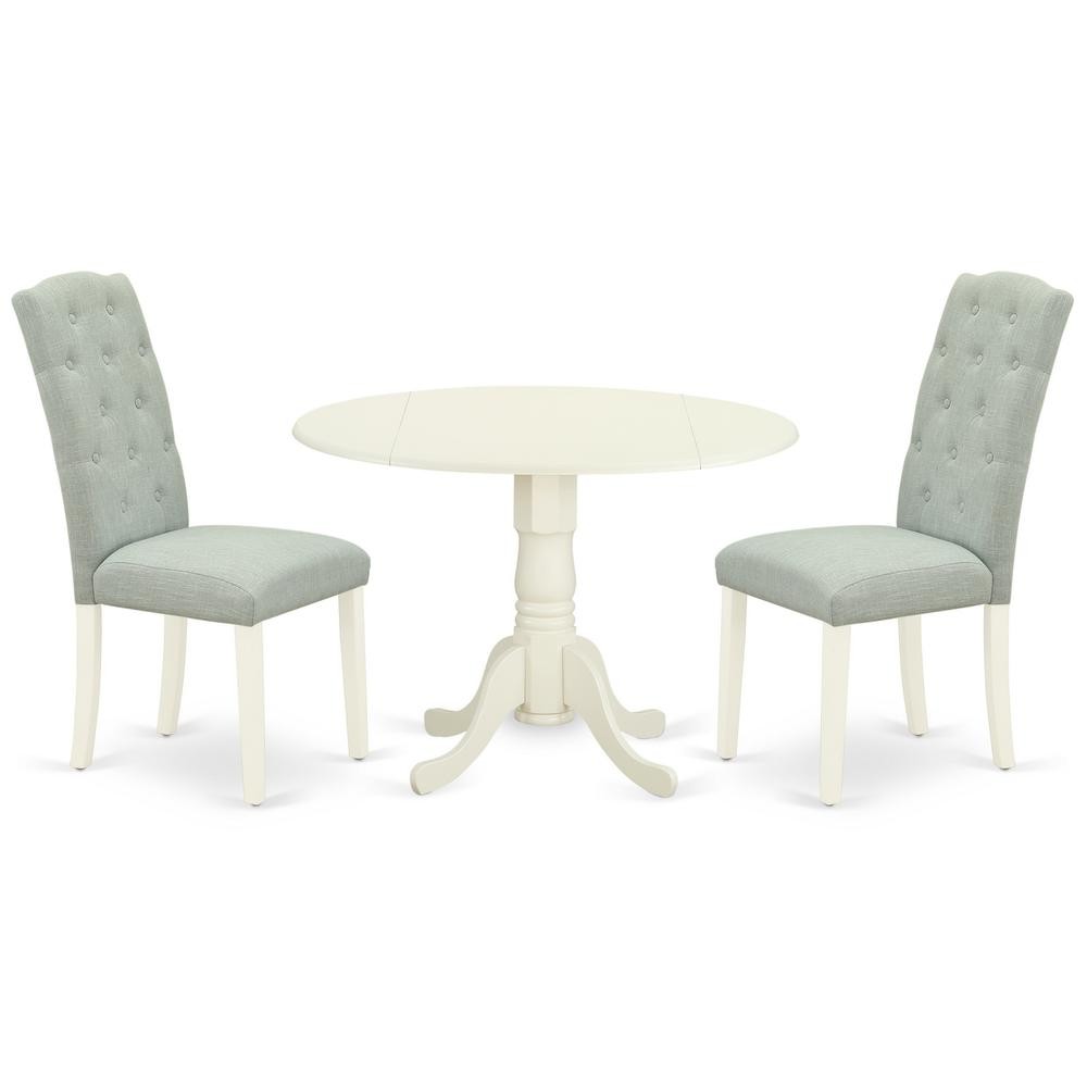 Dining Room Set Linen White, DLCE3-WHI-15