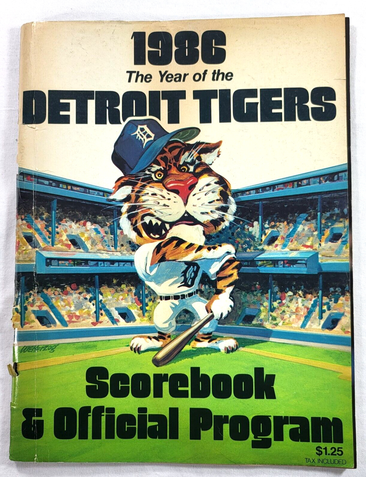 DETROIT TIGERS 1986 SCORE BOOK AND OFFICIAL PROGRAM vs Kansas City Royals
