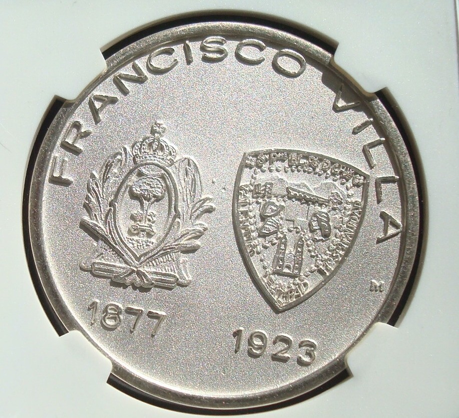 Mexico Rare Medal Francisco Villa Silver NGC67