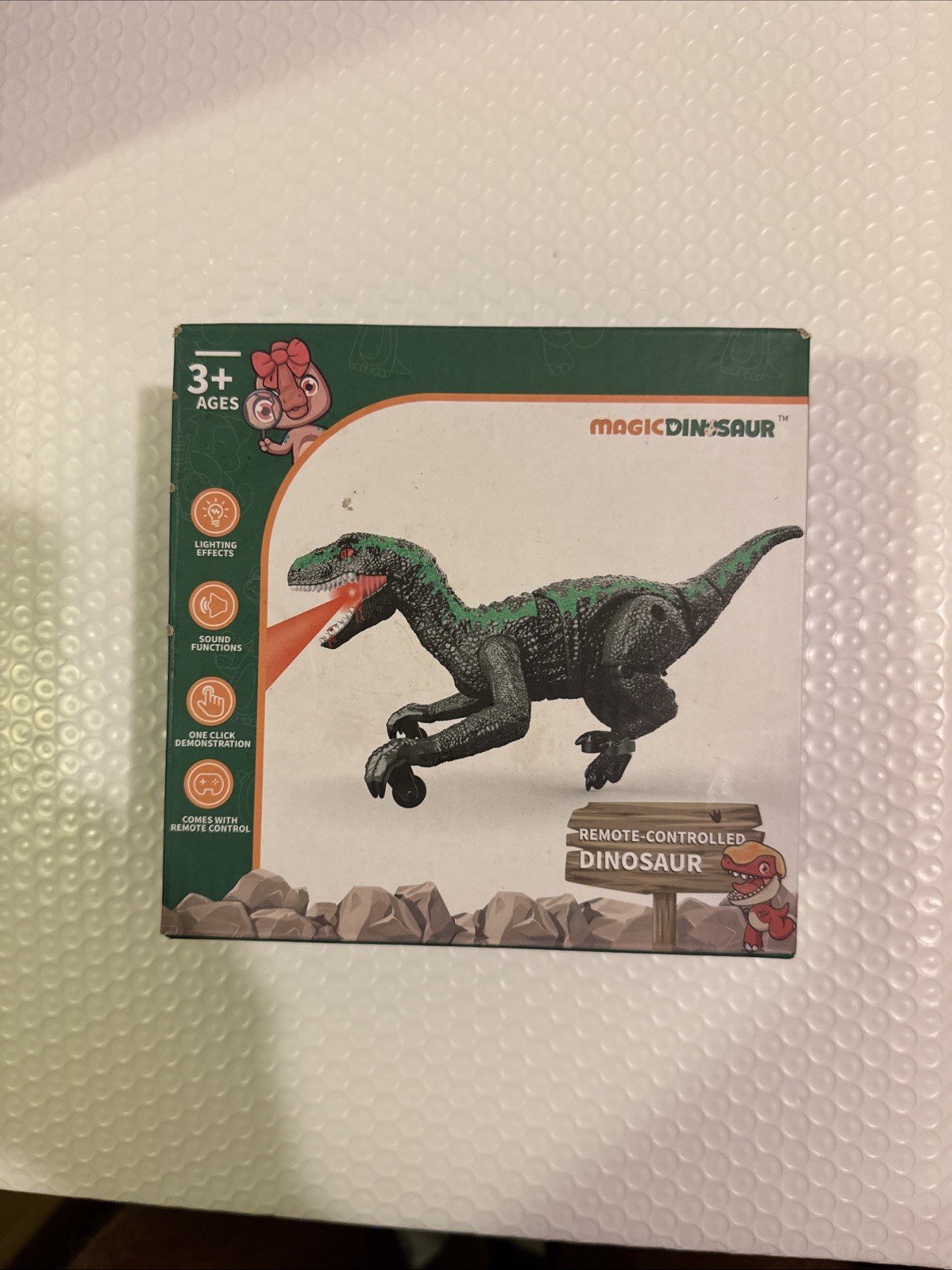 Remote Control Dinosaur for Kids , w/ Sound & Light Effects