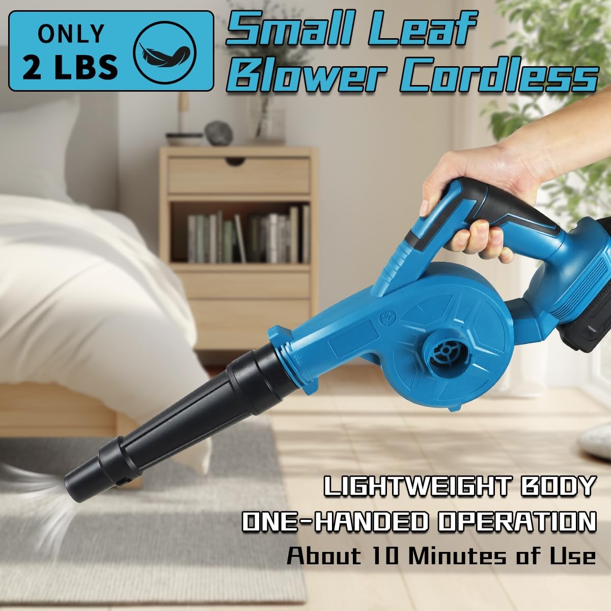 Small Leaf Blower Cordless Compatible with Makita 18V Battery,157MPH/64CFM Li...
