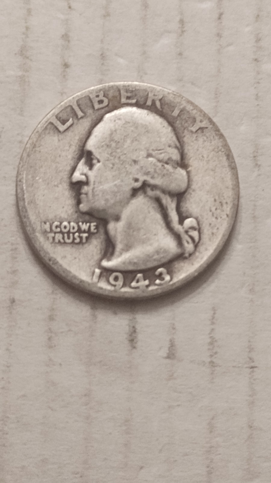 1943-P Washington Silver Quarter, Vg/F Condition, But You Judge.      847