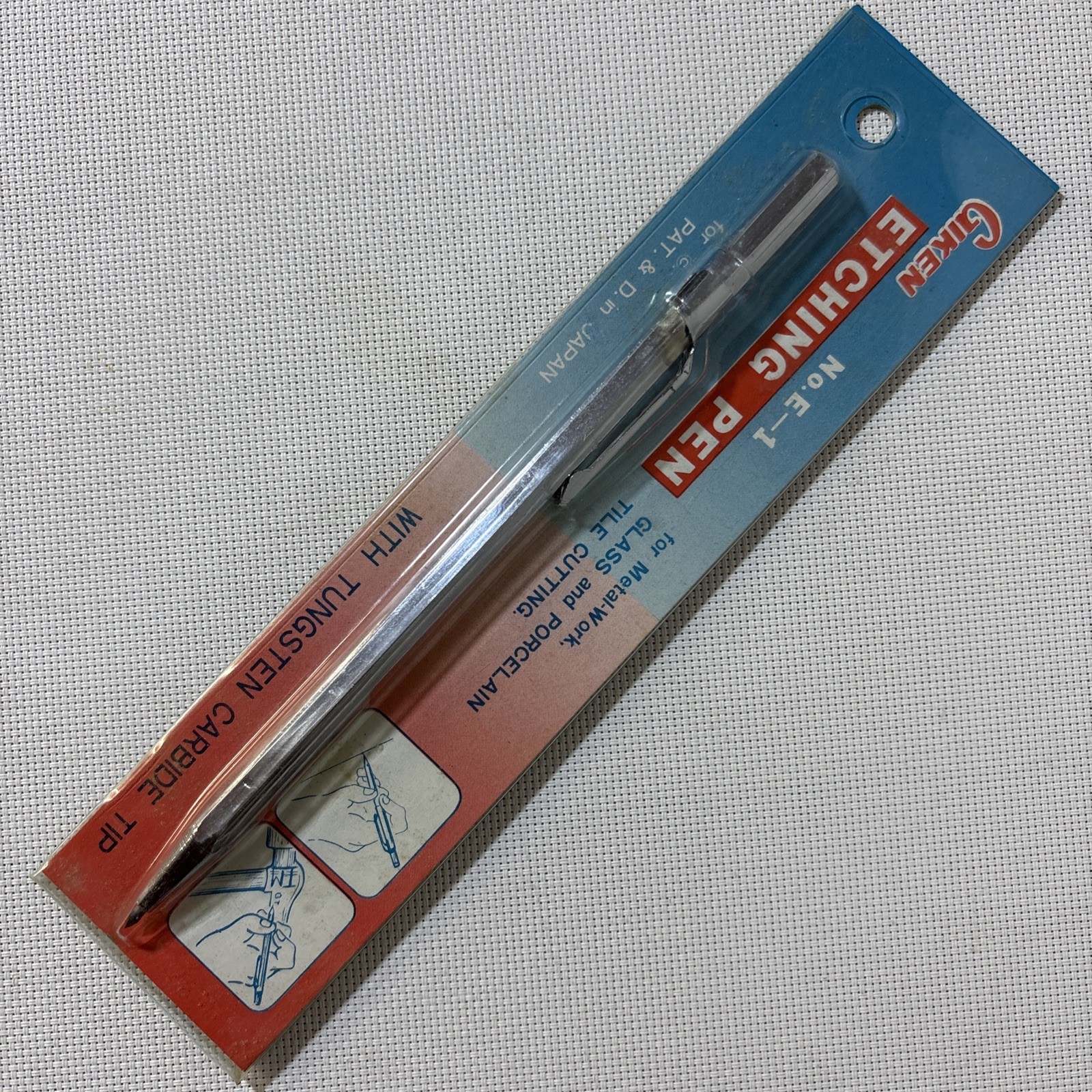 Vintage GIKEN Etching Pen / Scriber No. E-I Carbide Tip – Made in Japan