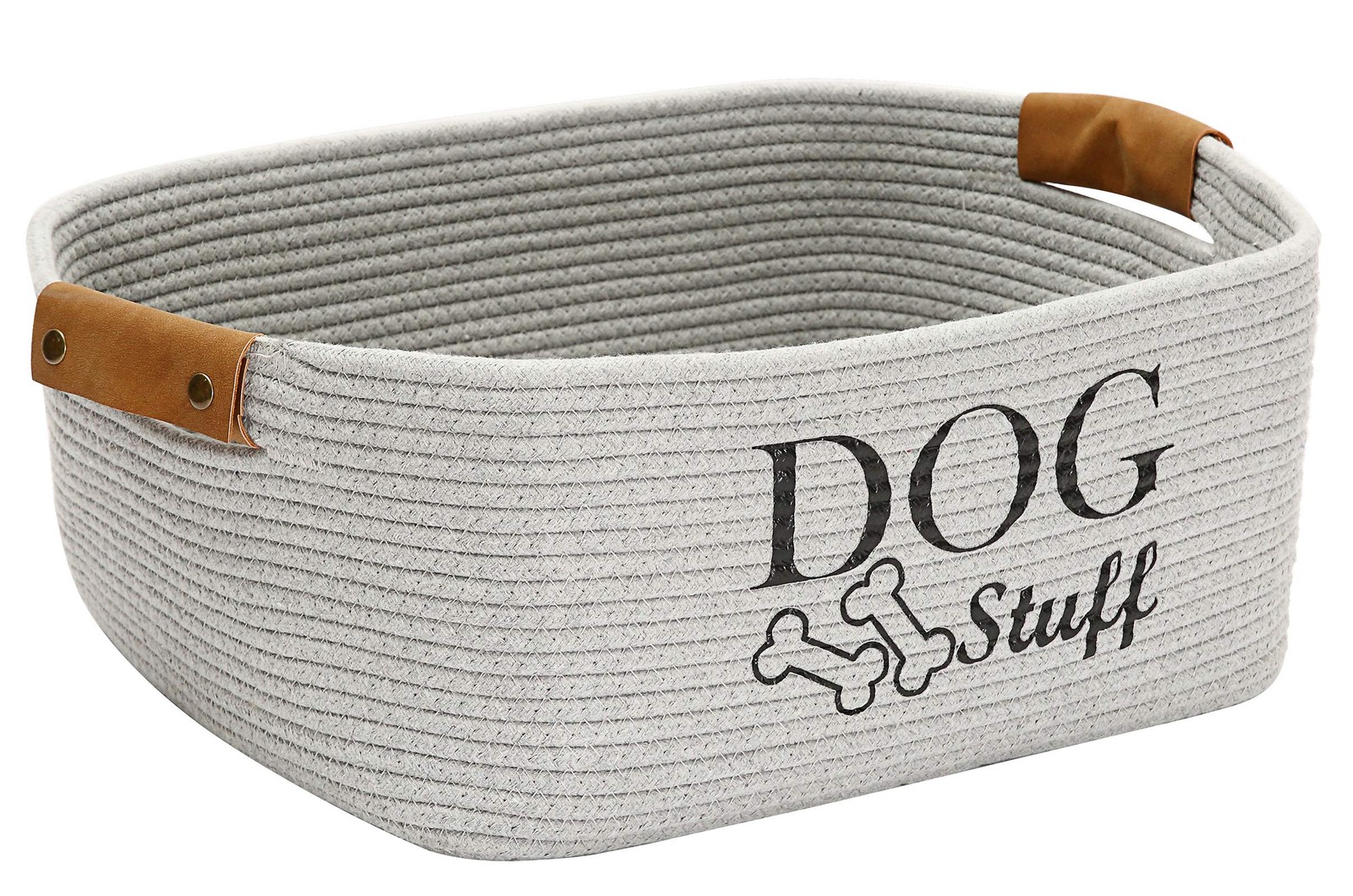Durable Cotton Rope Dog Toy Storage, Large Dog Bin, Pet Bed, Puppy Toy Box - ...