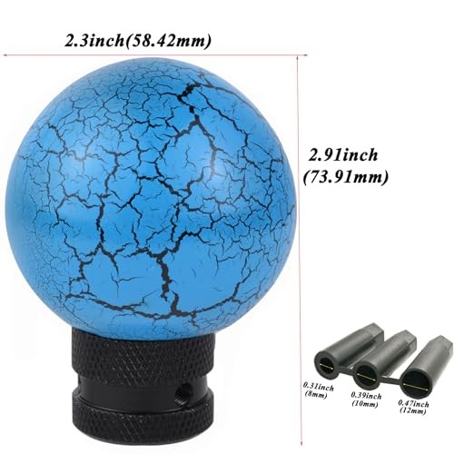 Round Shift Knob Car Stick Shifter Knobs Thunder Ball Gear Lever Shifing Blue